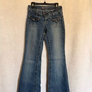 Angels Light Blue Flare Jeans